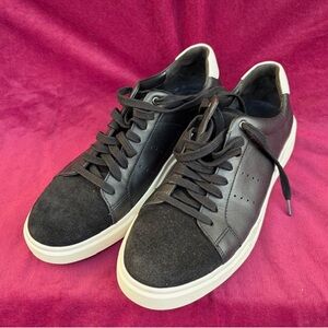 Vince Black Leather Men's Sneakers - Size 9